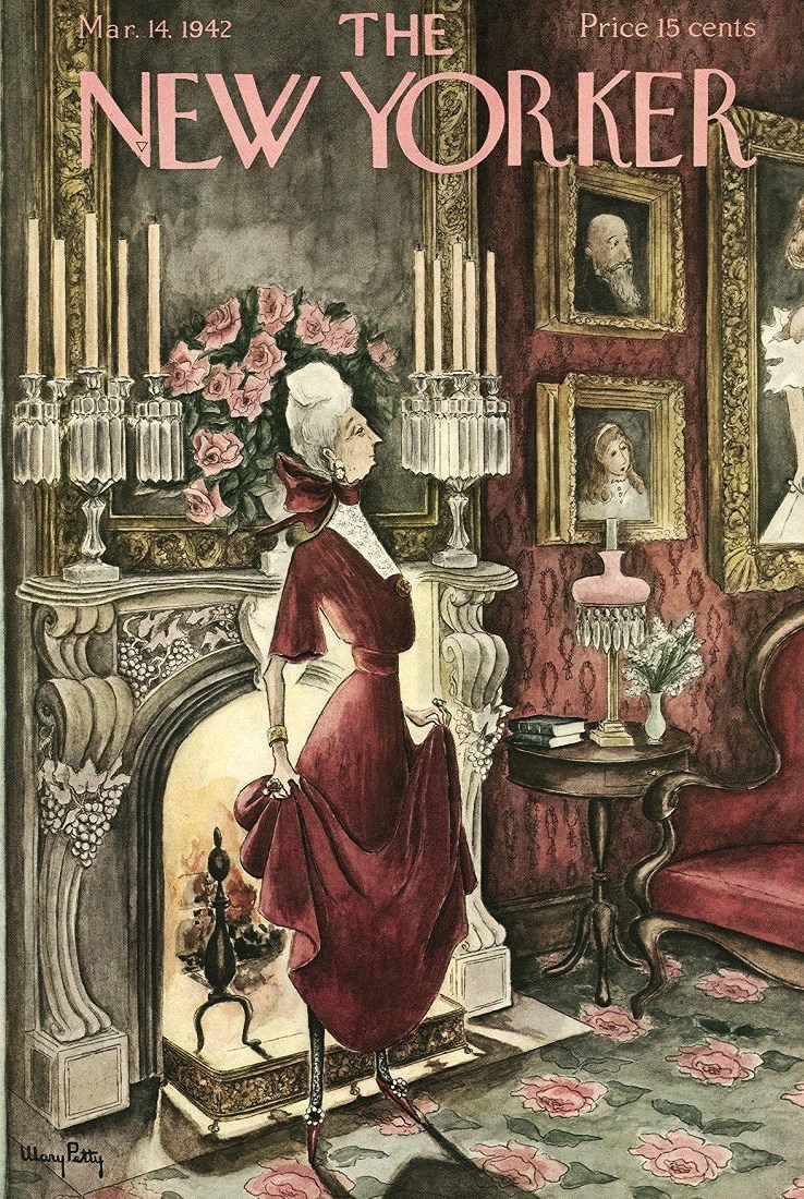 #OTD in 1942
(where the Gilded Age lives on)
Cover of The New Yorker, 14 March, 1942
Mary Petty.
#TheNewYorkerCover #MaryPetty #interiordesign #interiordecoration #womensfashion #GildedAge