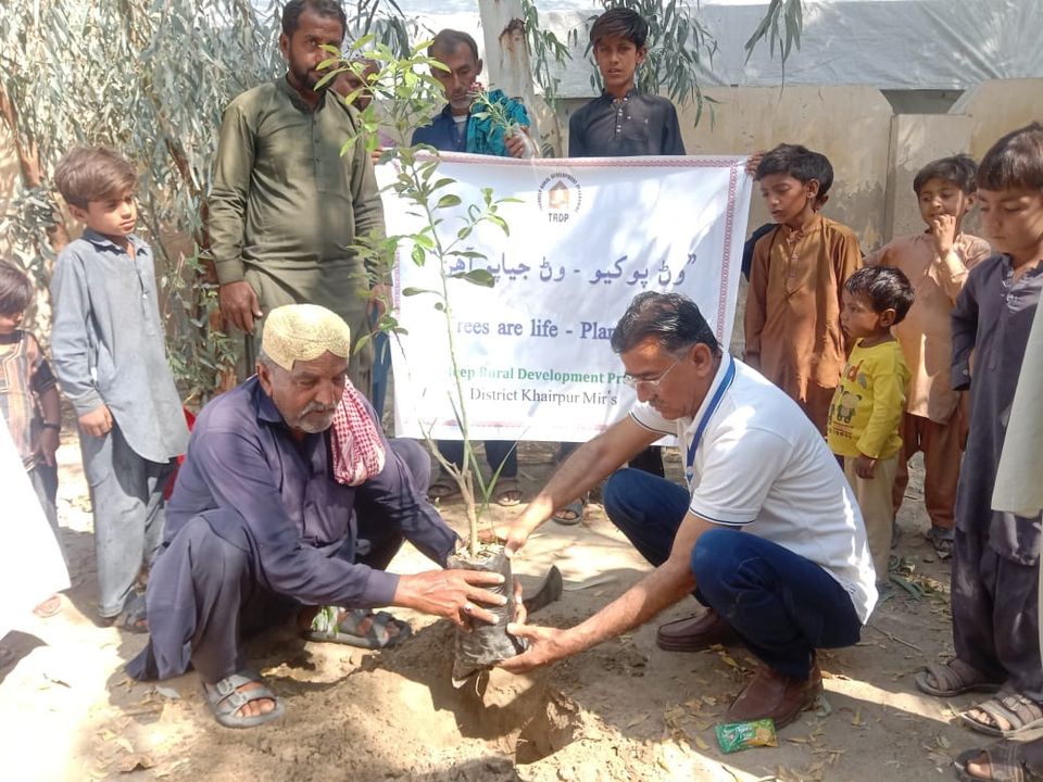 ThardeepOrg's tweet photo. Thardeep Rural Development Programme plantation campaign. Community Resource Persons planting 📷in Village Dodo palh disrict #KhairpurMirsSindh https://t.co/lCKFBMEzBk