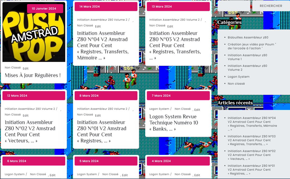 AmstradPushnPop's tweet image. 50ème article sur l&apos;assembleur z80, réorganisation du site, et dorénavent recherche par mots clés.
#z80 #assembler #assembleur #assembleurz80 #initiation #programmation #amstrad #cpc #zx #ti83 #ti84