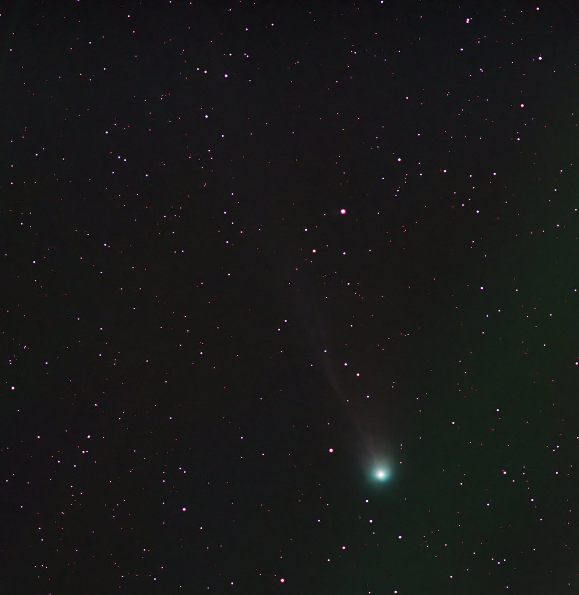 やっと撮影出来ました。💦
流行りの #ponsbrooks #12p #ポンスブルック彗星 
撮影してすぐに電線にかかってしまいました。
一応尾っぽも見えたので満足😊
星の色で緑はないらしいけど、彗星ばかりは緑に輝いてて綺麗ですねぇ💫