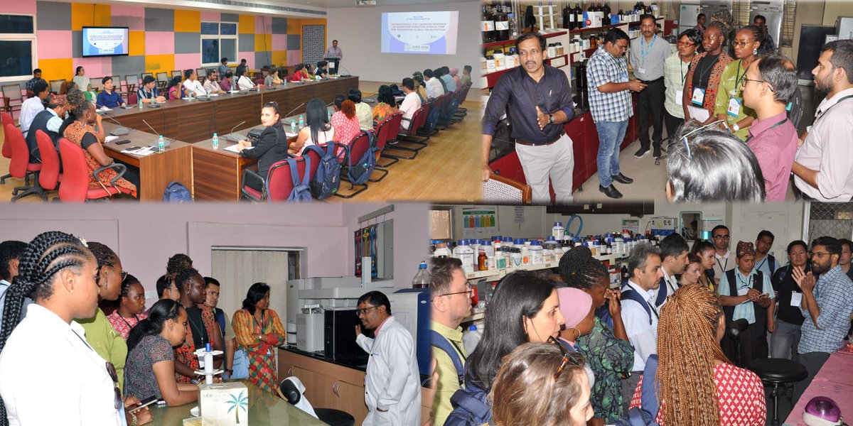 Participants from 22 countries attending International @ITECnetwork Training on NutritionSensitive #Agriculture for Addressing Global Malnutrition aided by @MEAIndia at @ManageHyd attended sessions on #NutritionCommunication, #ClimateChange & visited labs @ICMRDELHI @MoHFW_INDIA
