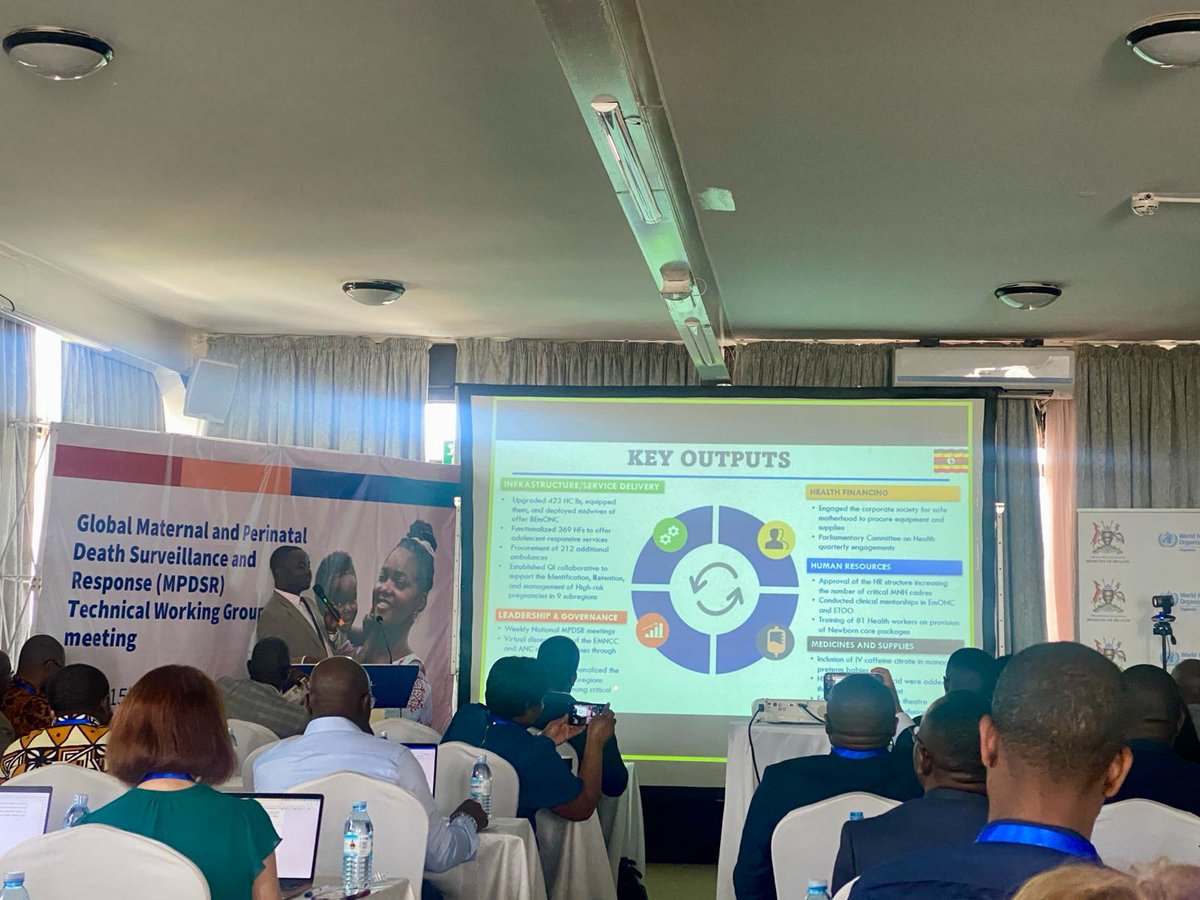 SRHgroup_ITM's tweet photo. Dr @alichristou in a group of experts in #Uganda 🇺🇬for @WHO #MPDSR Technical Working Group meeting to advance efforts to prevent maternal and perinatal deaths. Exciting to see greater efforts to include and prioritise #stillbirths and humanitarian settings. https://t.co/PcKAKdCD4f