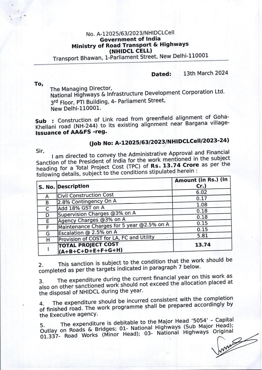DailyExcelsior1's tweet photo. J&K | Heartening piece of news for the people of Villages Kalota, Humbal and Bergana in #Khellani region of district #Doda. Rs 13.74 CR project sanctioned to link these villages with under- construction new National Highway 244 from Khillani to Goha onwards, Union Minister Dr Jitendra Singh posts on X.