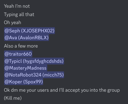 ArchivedRoblox's tweet photo. first batch of testers here! https://t.co/mduLOVOREo