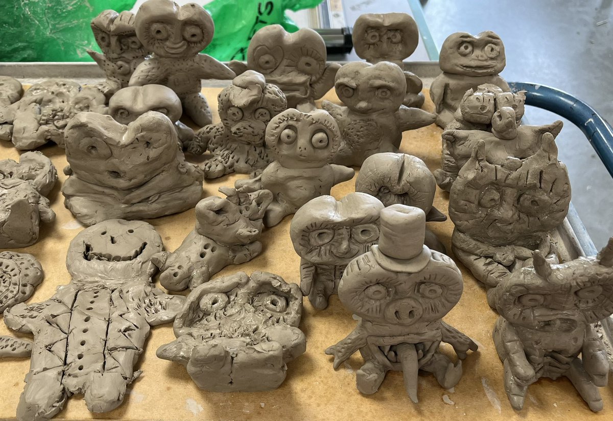 @HanhamWoods #Festival of Culture clay figures session led by CLF SKITT, Miss Sands, produced stunning, inspired results with students all day! @CLF_Institute @hanhamart