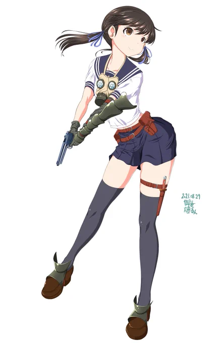 #オリキャラは性癖の見本市 華奢だけど強うそうな女の子が好きなんだろうと思います 