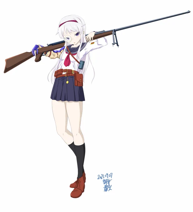 #オリキャラは性癖の見本市 華奢だけど強うそうな女の子が好きなんだろうと思います 