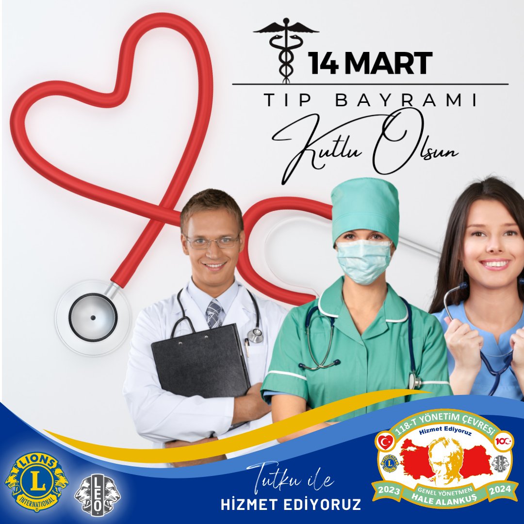 lions118tyc's tweet photo. Tüm zorluklara rağmen fedakarca görev yapan tüm  doktorlarımızın Tıp Bayramı kutlu olsun. İyi ki varsınız 🩺 ❤️

#sağlık #tıpbayramı #doktor #sağlıkçalışanları #md118türkiye #lionstürkiye #lionsclubs #lionsinternationa #md118l #md118leo #118t_leo #lions118t https://t.co/pWqjXEfD9e