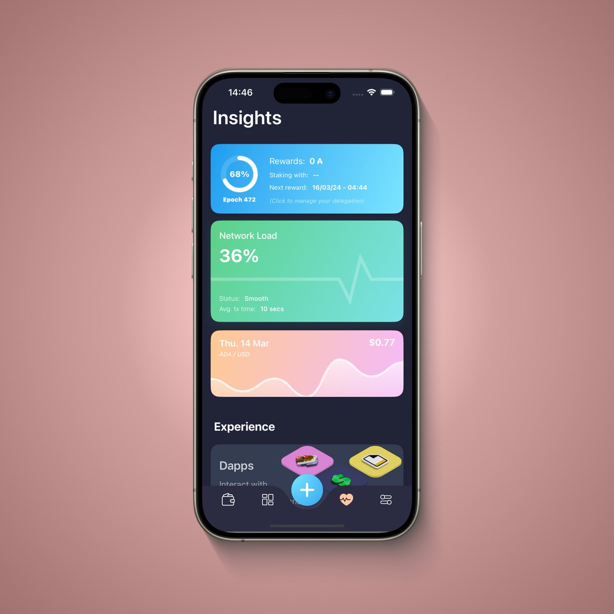 MantiumWallet's tweet photo. New version available:
- Faster performance in low consumption mode
- Improvements on our Swap
- Now showing blockchain load

Plus, as a reminder we support international languages &amp; currencies, as: 
-Hindi🇮🇳 ₹
-Thai🇹🇭 ฿
-French🇫🇷 €
-Japanese🇯🇵 ¥
-Korean🇰🇷 ₩ 

🆙we go Cardano https://t.co/blUc6JneHg