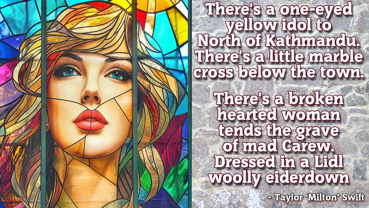In our latest #comedy #audiodrama Mary & Jean are walking around & talking about #poetry in #Sheffield Cathedral and believe this piece was created by Taylor Swift and who are we to correct them? But we all know the truth, don't we Swifties? cornucopia-radio.co.uk/alisdairadams