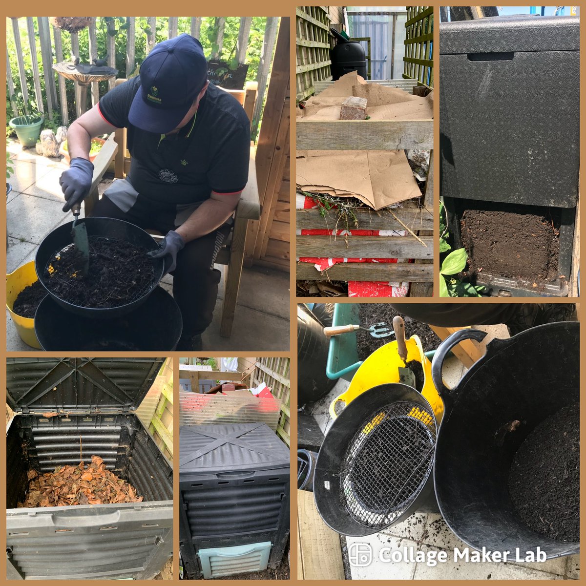 GrowCardiff's tweet photo. #nationalcompostweek We’ve been trying out different composting methods at our Grow Well Lansdowne garden  The #hotbin is a thrive of activity and produces amazing compost we sieve and use. We also have a composting station for leaf mulch and a pallet bin https://t.co/xmbuTnOby1