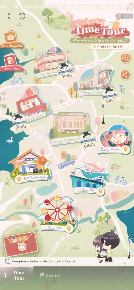 mizunohanahime's tweet photo. Friendly reminder to fellow #LnDs #LoveandDeepspace Hunters!
There are 8 roaming spots and we have 8 days left for the #SpringStroll event.
If you haven't started yet, make sure to visit the spots with ALL the MLs every day! 💪✨ https://t.co/5jHVGlxPzu