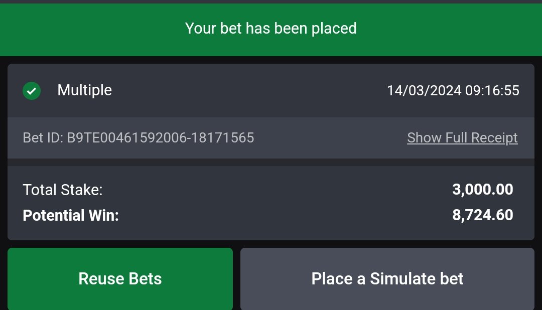 sportstack01's tweet image. 2.91 odds Soccer &amp;amp; Basketball Tips on Bet9ja 

BetCode 👉  6CCV38K

Win Big with Bet9ja click link below to Register
👇⬇️👇⬇️ 

rt.bet9ja.click/o/Sz-s4o?lpage…

Always Remember To Stake Responsibly 🔞🔞🔞