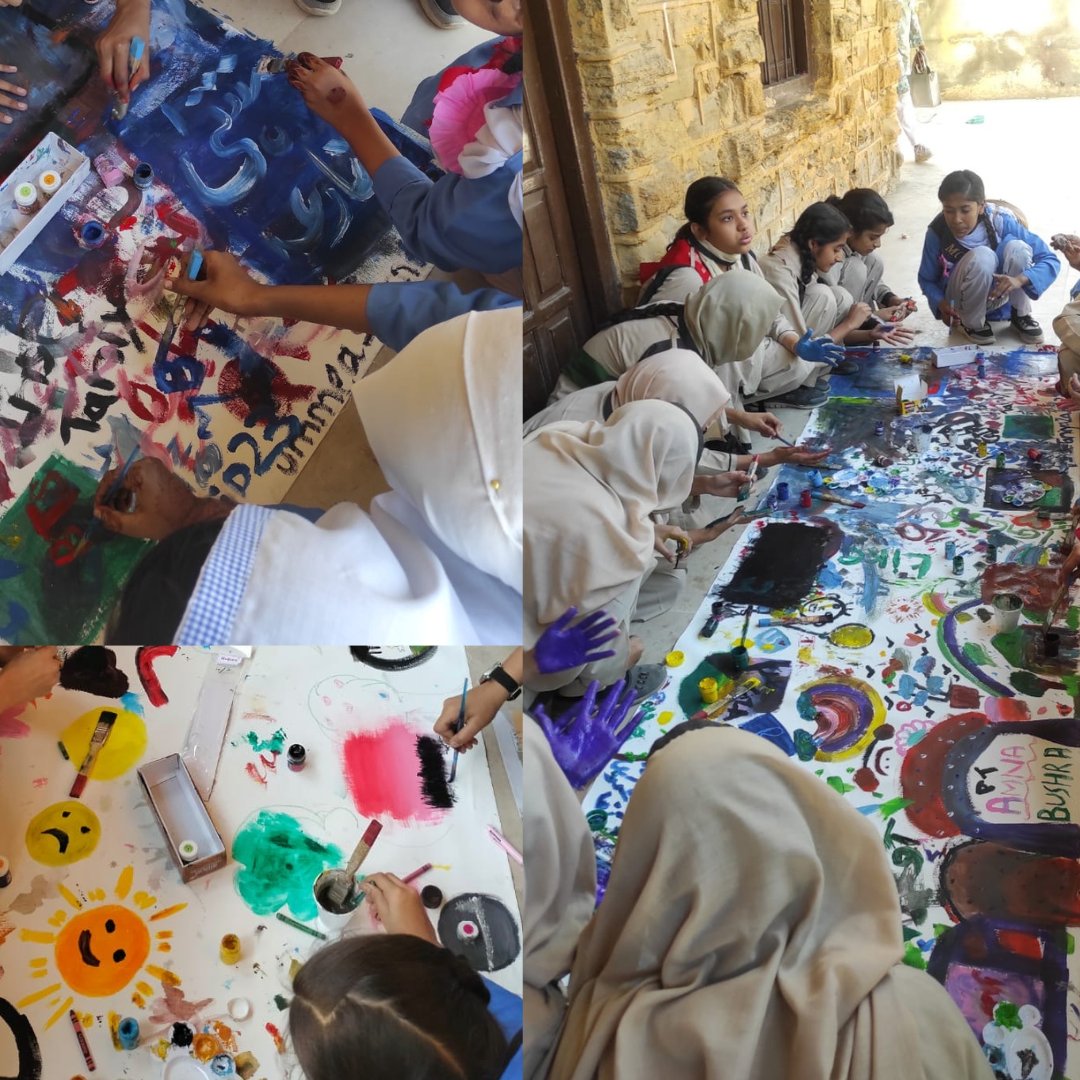 This month we conducted our Blank Canvas activity at the STEAM Pakistan Muqablo 2024 where students used their endless imagination to paint their emotions.

The blank canvas activity aims to bring public art to public spaces. 

#PHCGlobal #cfaw #STEAMMuqablo2024 #art #blankcanvas