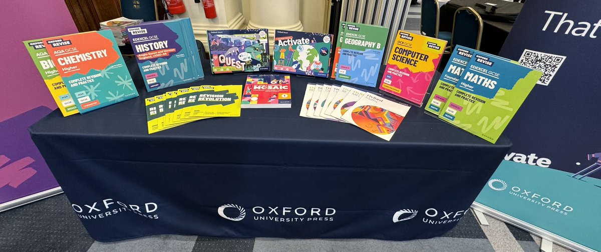 Day 2 @ThePiXLNetwork 💪🏽 Pop by and say hello to @OUPSecondary and find out about all things Revision and Curriculum🤟🏽 #RevisionRevolution #OxfordSmart