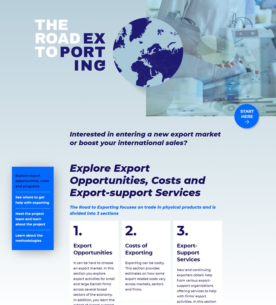 Björn Thor Arnarson (@bjorci) on Twitter photo 🧵The website RoadToExporting.dk is about to sunset 🌇next week
Great working on this part of the project, led by <a href="/jrmunch/">Jakob Roland Munch</a> and funded by @Industriensfond
The website provides information on the extent and
effectiveness of various programs to support export activities 🧵The website RoadToExporting.dk is about to sunset 🌇next week
Great working on this part of the project, led by <a href="/jrmunch/">Jakob Roland Munch</a> and funded by @Industriensfond
The website provides information on the extent and
effectiveness of various programs to support export activities