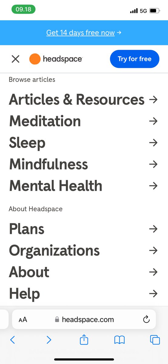 JesperBergmann's tweet photo. Pretty terrible UI for @Headspace which keeps showing the same popup every time I close it and makes it impossible to login in safari on mobile https://t.co/xI5v8EvKuP