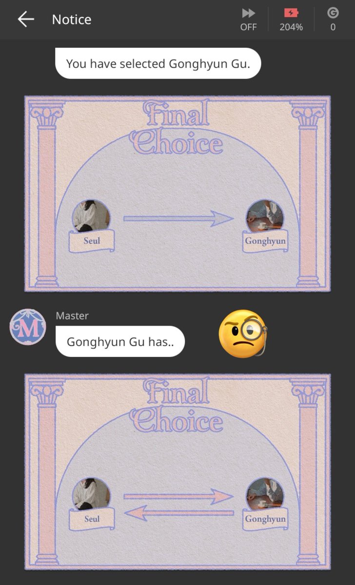 MatsuSaaya's tweet image. Playing picka again since new tdl are out.
Been thinking get bad ending cause the mc dont get any heart or gift for the last two rounds. But look at this result.

Gonghyun Gu really 😫😫

#picka #TDL