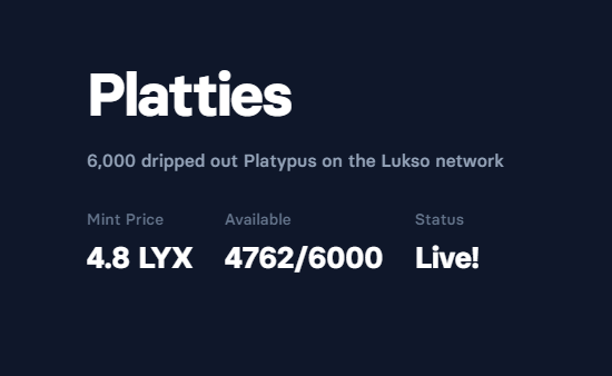 Minted my 4 WL @Platties_ 
Ready for public !!

$LYX $LYXe #LUKSO