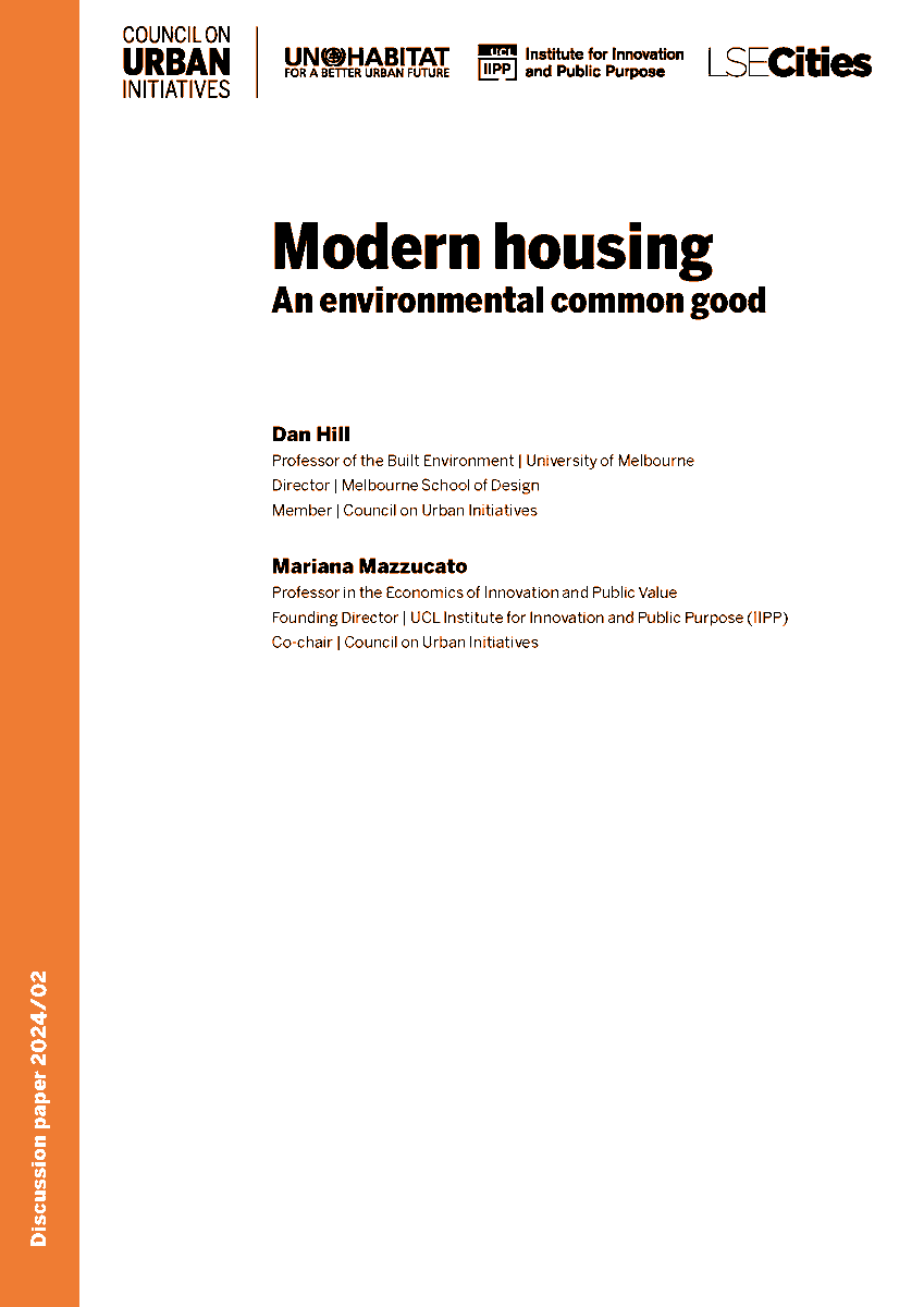 In our new discussion paper, @cityofsound & @MazzucatoM argue that current housing systems prioritise the needs of investment funds & construction companies over people & the planet. It's time for a bold rethinking of housing as a common good. Read now‼councilonurbaninitiatives.com/resources/mode…