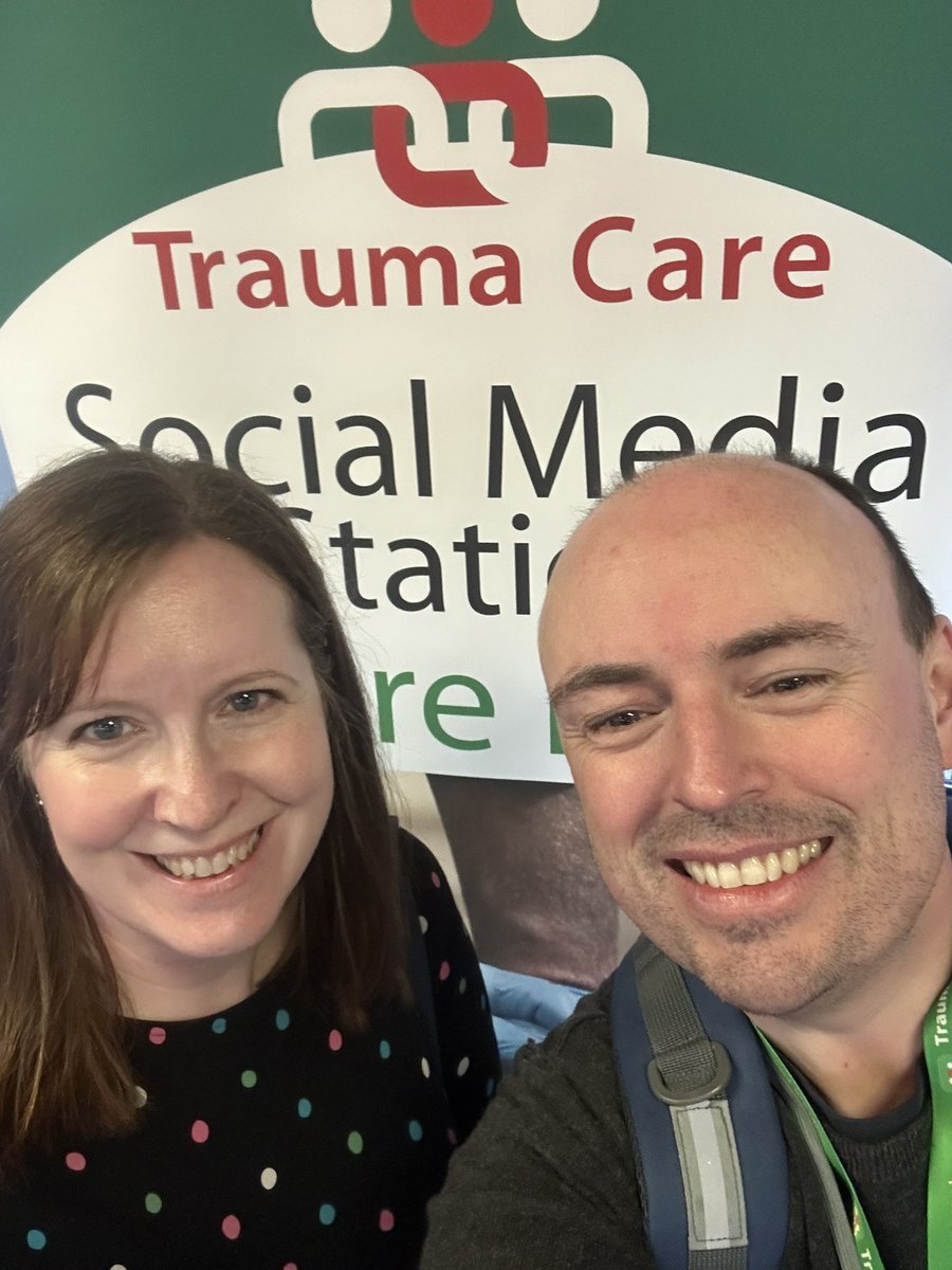 On tour @TraumaCareUK - Jenna and Mark each presenting this afternoon! #majortrauma Lynsay holding the fort back home!