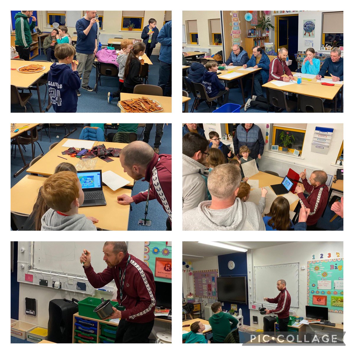 ThornhillPS's tweet photo. Another wonderful SODA club last night, with a room full of dads and children creating art! Special thanks to Mr Bayley for his expert tuition and to everyone who entered into the spirit of all the games. We hope you had as much fun as we did! #TPScommunity #TPSEA https://t.co/ipZbN0Y54i