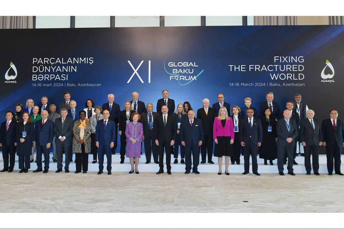 farida_h_'s tweet photo. Organized by the @NizamiGanjaviIC under the patronage of President of the Republic of #Azerbaijan Ilham Aliyev @presidentaz, the #XIGlobalBakuForum themed “Fixing the Fractured World” https://t.co/YqbphaHTpQ