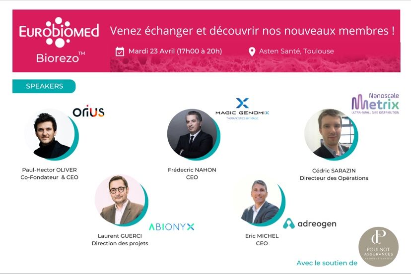 orius_co's tweet photo. @orius_co  rejoint @PoleEurobiomed, le pôle de compétitivité du Sud de la France, dédié à la Healthtech.

RDV au prochain #Biorezo à #Toulouse pour nous rencontrer et découvrir nos solutions.

🗓️ le  23 avril de 17h à 20h 
👉pour s'inscrire : https://t.co/EK77u7UvTH https://t.co/xDoKqXAX1a