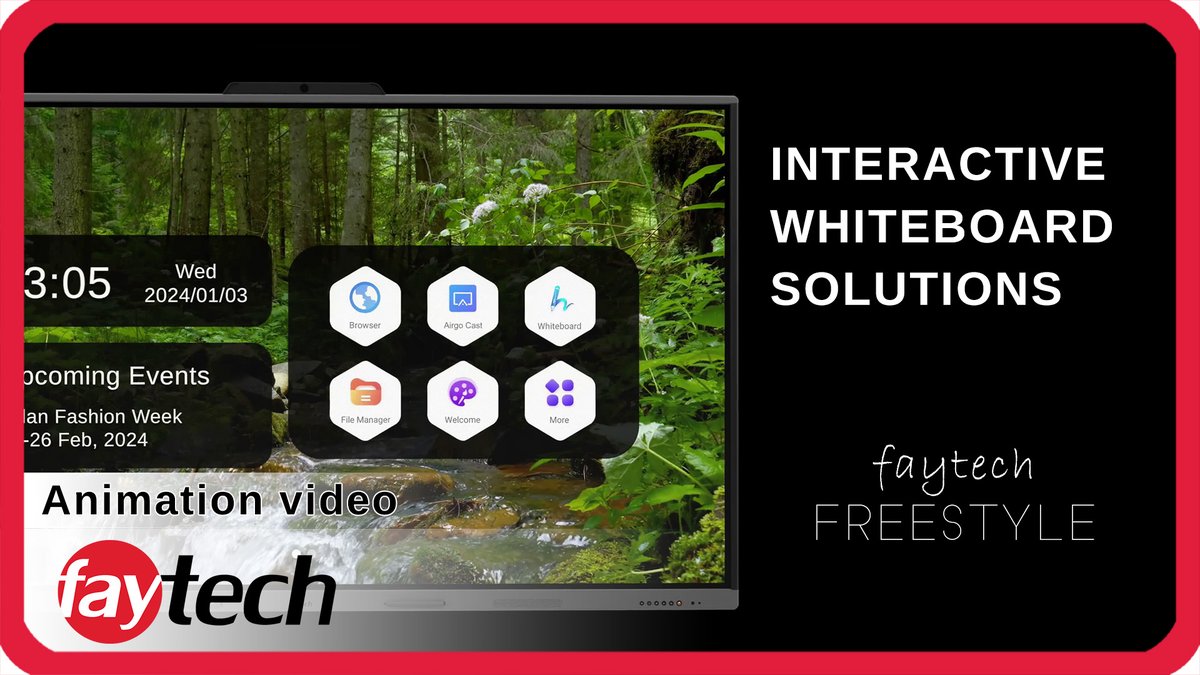 faytechShenzhen's tweet photo. Check out our latest #animation #video on #YouTube featuring #faytech's #interactive #whiteboards! covering #specifications, key #features, #interfaces, #mounting, and #applications!
https://t.co/UZgnzKdpfq https://t.co/N195LJBGOi
