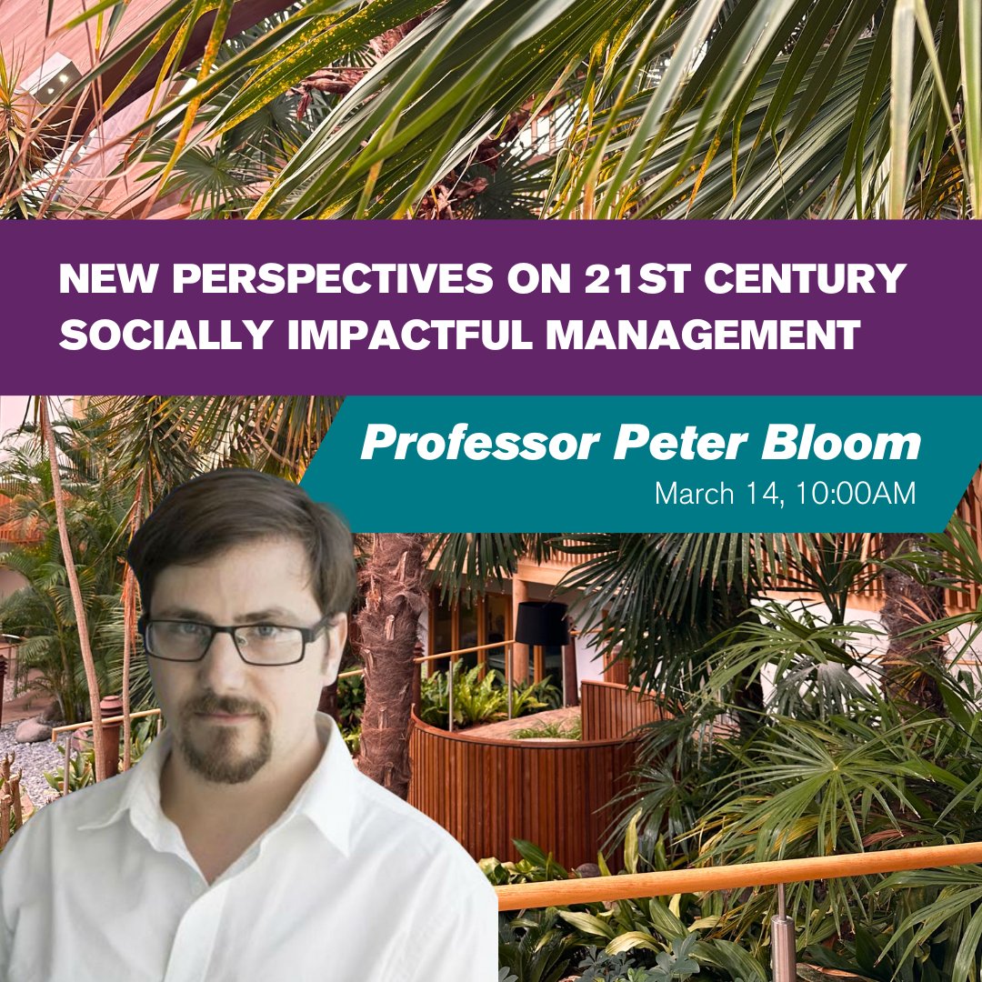 Join us today at 10am for an exclusive webinar with Professor Peter Bloom exploring 'New Perspectives on 21st Century Socially Impactful Management'. Register your place: brnw.ch/21wHRrm