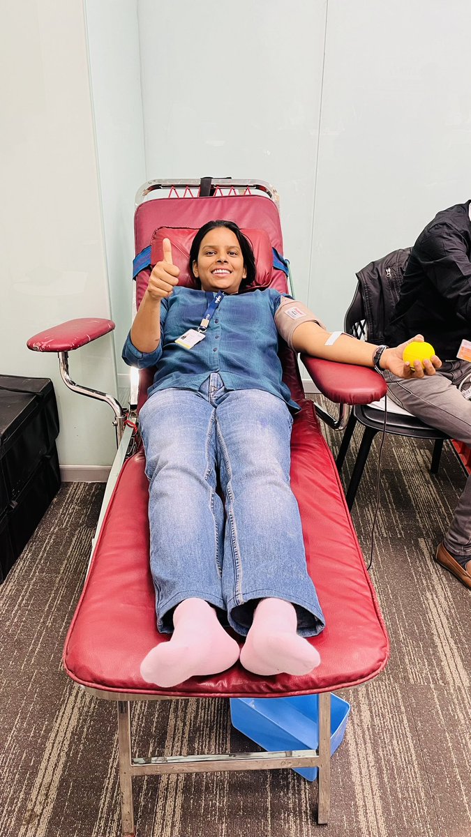 Er_NishaSolanki's tweet photo. After my #first blood π©Έ donation, I feel a profound sense of fulfillment knowing I've potentially saved lives. The simple act of giving has left me with a renewed sense of purpose and gratitude for the opportunity to make a positive impact on others' lives."
Thanks #Rucha for the motivation
#BeAHero #DonateBlood #LifeSaver
@satyender_HAS @Bhagat_syngenta
@Yashpal19337039 @deepika_bhola
