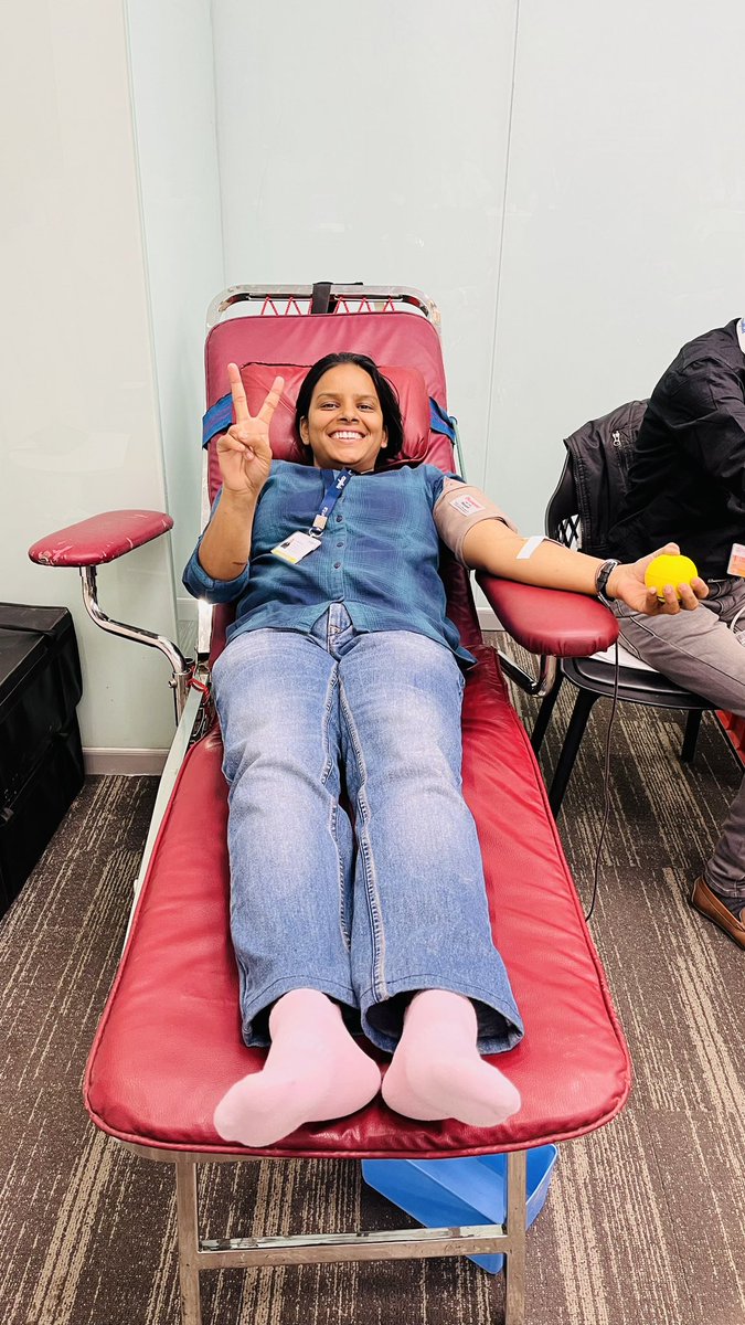 Er_NishaSolanki's tweet photo. After my #first blood π©Έ donation, I feel a profound sense of fulfillment knowing I've potentially saved lives. The simple act of giving has left me with a renewed sense of purpose and gratitude for the opportunity to make a positive impact on others' lives."
Thanks #Rucha for the motivation
#BeAHero #DonateBlood #LifeSaver
@satyender_HAS @Bhagat_syngenta
@Yashpal19337039 @deepika_bhola