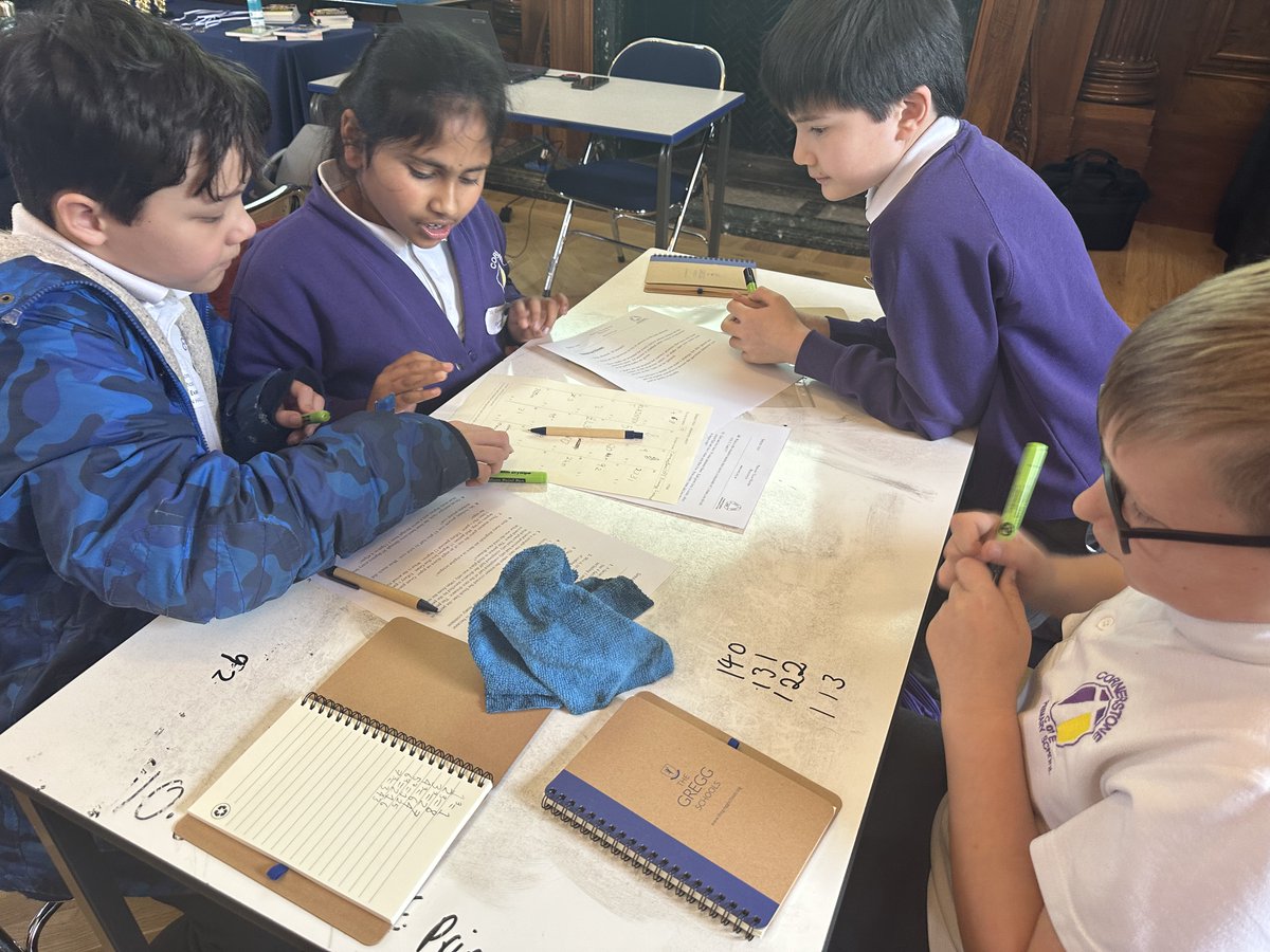 A group of Y5 learners had a brilliant day yesterday at the Gregg School representing Cornerstone at a Maths Challenge ✏