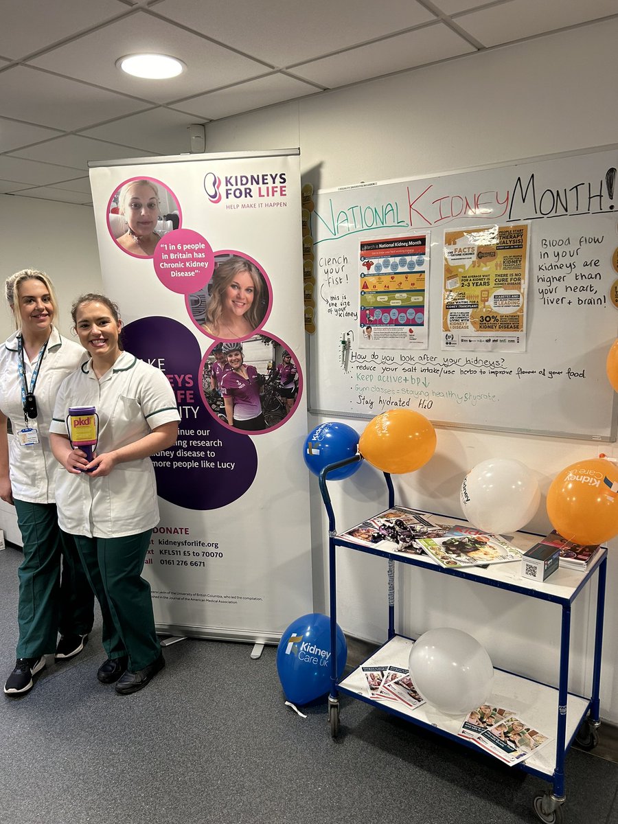 HAPPY WORLD KIDNEY DAY 🌍 
It's World Kidney Day and our Specialist Medicine therapists at MRI are on a mission to raise awareness for kidney health! 
Did you know the MRI is the leading centre in the north west, providing comprehensive renal care for approx 1.4 million people.