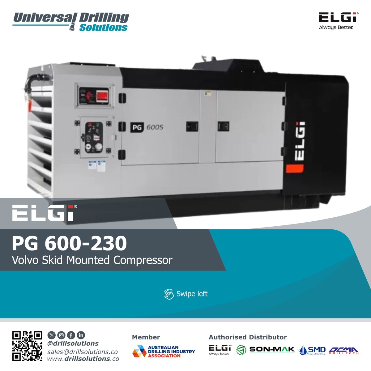 drillsolutions_'s tweet photo. The ELGi PG 600S-230 has undergone an upgrade, now featuring a brand-new engine: the Volvo TAD843VE-Tier 2. This engine is rated at 320 horsepower at 2000 rpm.

Click link in bio for more information!

#drilling #compressor #volvo #Australia #Africa #elgi https://t.co/Wdr5J1vHcu