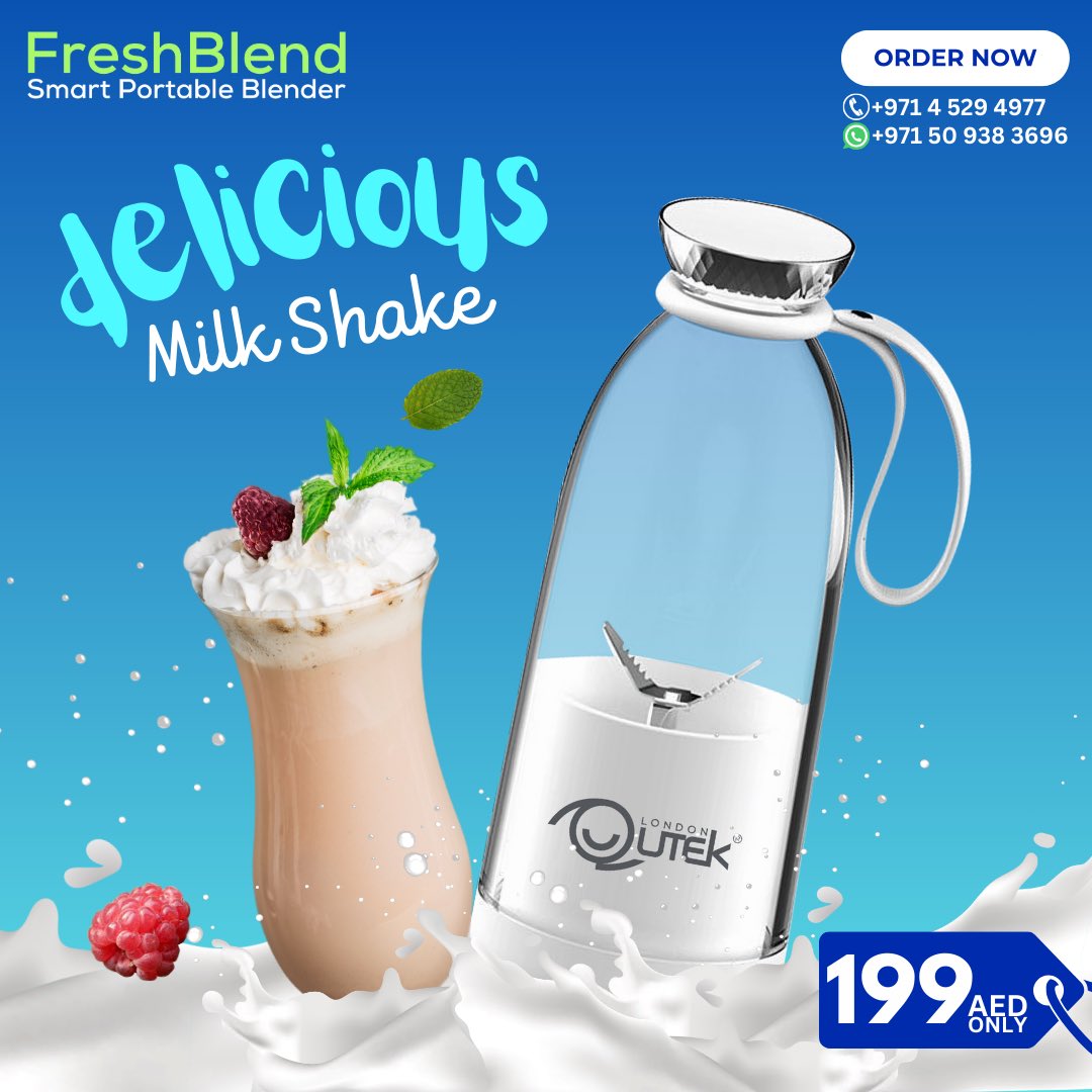 RAMADAN SALE! Your key to crafting delicious and nutritious milkshakes effortlessly is here! Call 04 529 4977 or Send us WhatsApp +971 50 938 3696 to order for only 199 AED (was 250 AED) #ExperienceQutek #Ramadan #EidMubarak #Ramadan2024 #Health #Wellness #Fitness #Healthy