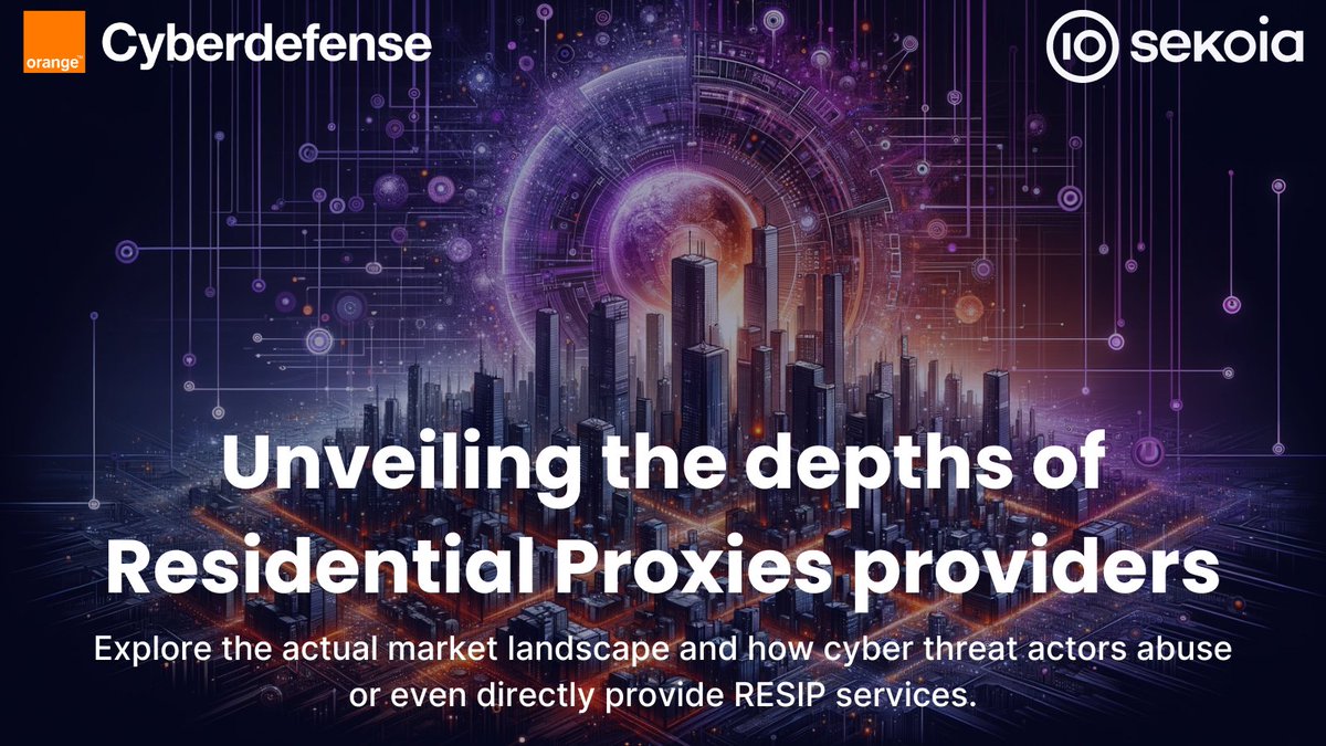 🤝For the last months, our World Watch team collaborated with @sekoia_io TDR team to investigate and demystify Residential Proxies #RESIP and highlight their systemic growth and the transparency issues surrounding their sourcing ⤵️ orangecyberdefense.com/global/blog/re… #cti @orangecyberdef