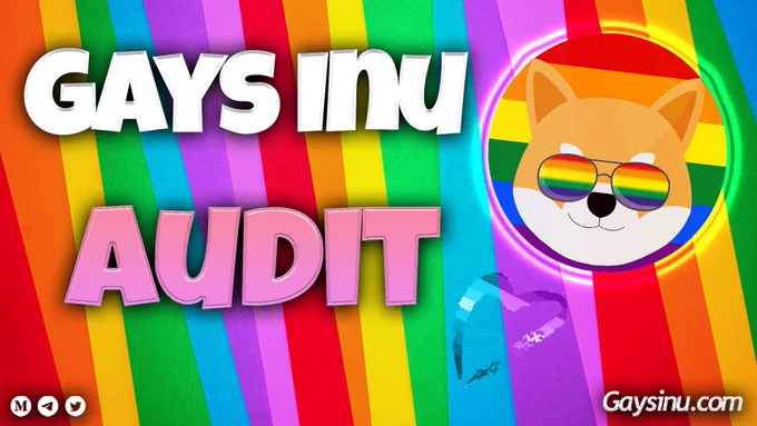 GaysInu's tweet photo. Don't forget to wear protection as you fall in love with our colorful crypto project!🏳️‍🌈 

Our audit ensures a safe journey in your trading day! 

Click here and read with trust!⏬
https://t.co/cpC9deqkc6
#CryptoCommunity #cryptocurrency #Crypto #P2E https://t.co/9KeCg3SQJN