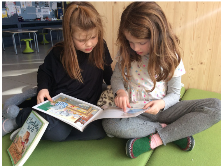 ISRprimary's tweet photo. @ISRheintal #ISRGrade1 and #ISRGrade2 enjoying discovering new books with friends and developing a love of reading! https://t.co/eLQAxdgj19