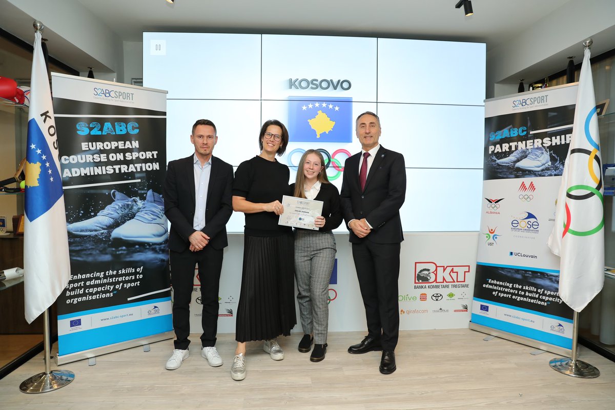 chloejordan2000's tweet photo. For the last 6 months, I have been taking part in @EOSE_skills European Advanced Course for Sports Administration (S2ABC) and completed modules on:
✅Project Management
✅Finance
✅Managing People
It has also allowed me to learn more about sport in the Western Balkans! #S2ABC https://t.co/5fBANPYhDP