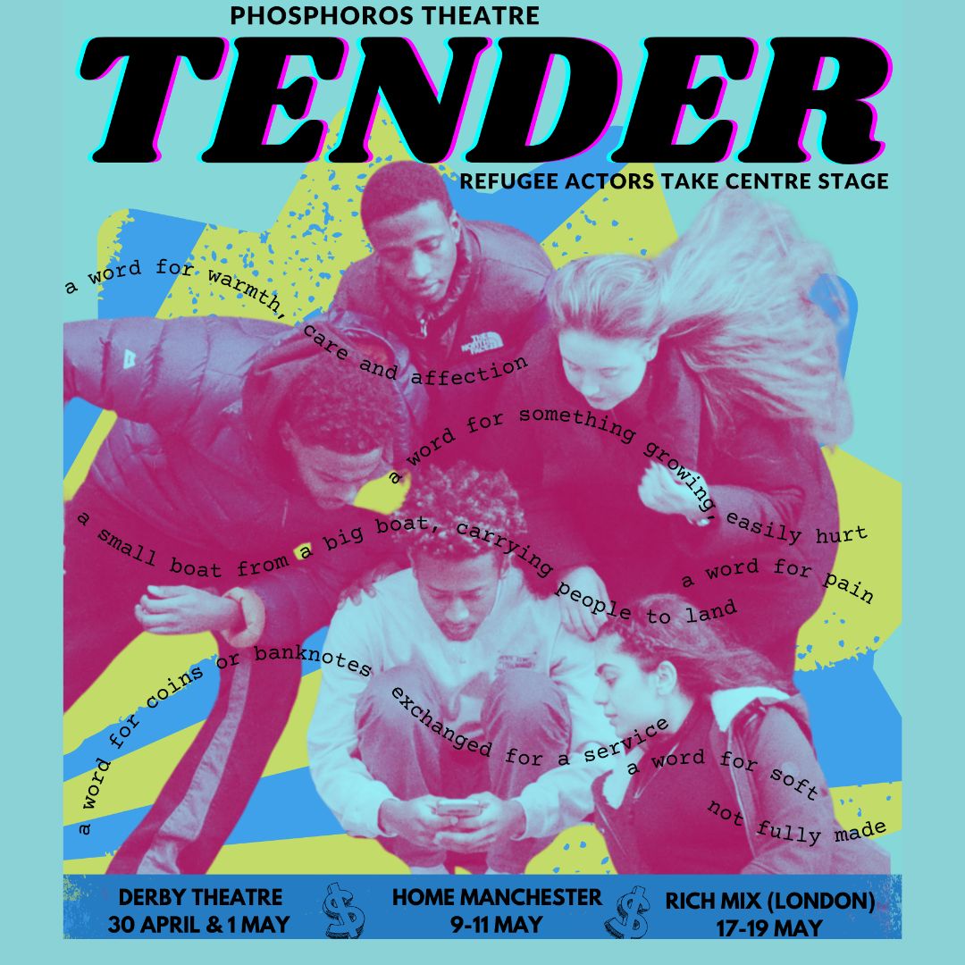 MRSNManchester's tweet photo. [1/3] Tender. A word for young
Soft. Not fully made
Too young to leave our families
But we did. 

Location: HOME Manchester, M15 4FN
Dates: Thurs 9th May, Fri 10th May, Sat 11th May - 7.45pm
Ticket price: £16.20 with concessions available (£5 for refugees)
https://t.co/gkpvqrZIoE https://t.co/qr04iqH21O