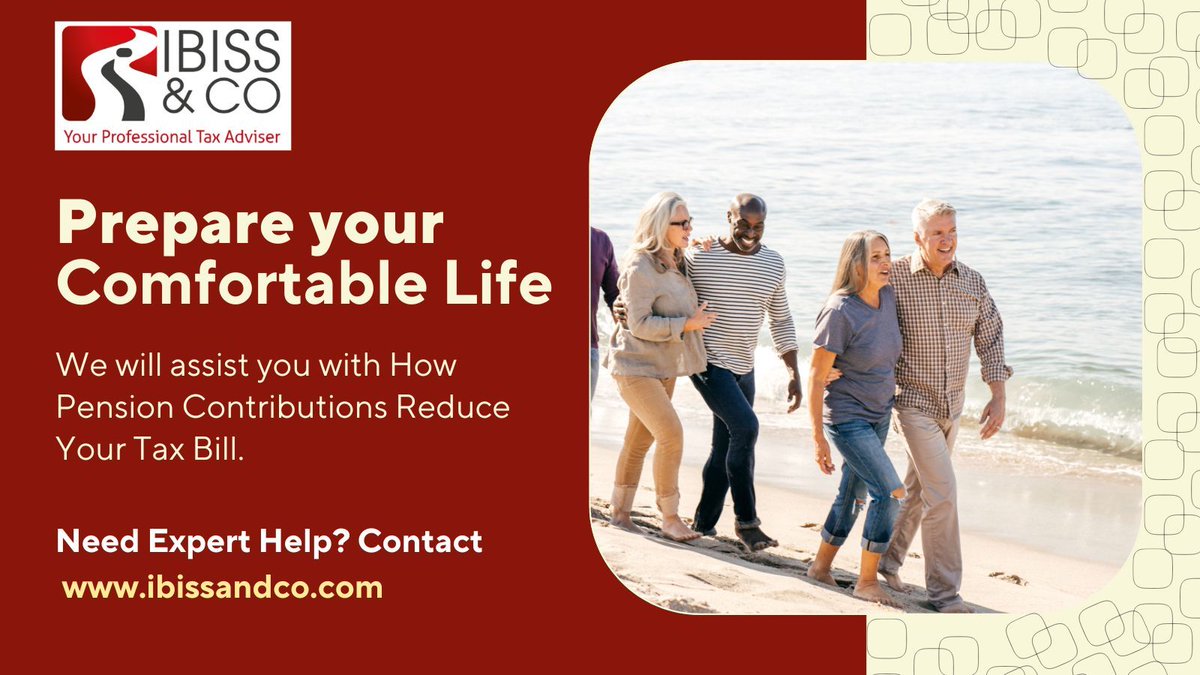 Are you saving for retirement &amp; reducing your tax bill simultaneously? Check our blog to learn how #PensionContributions can help you do that. buff.ly/3T24EhA 

Need expert assistance? 0203 808 0999 or office@ibissandco.com

#TaxTips #RetirementPlanning #IbissAndCo