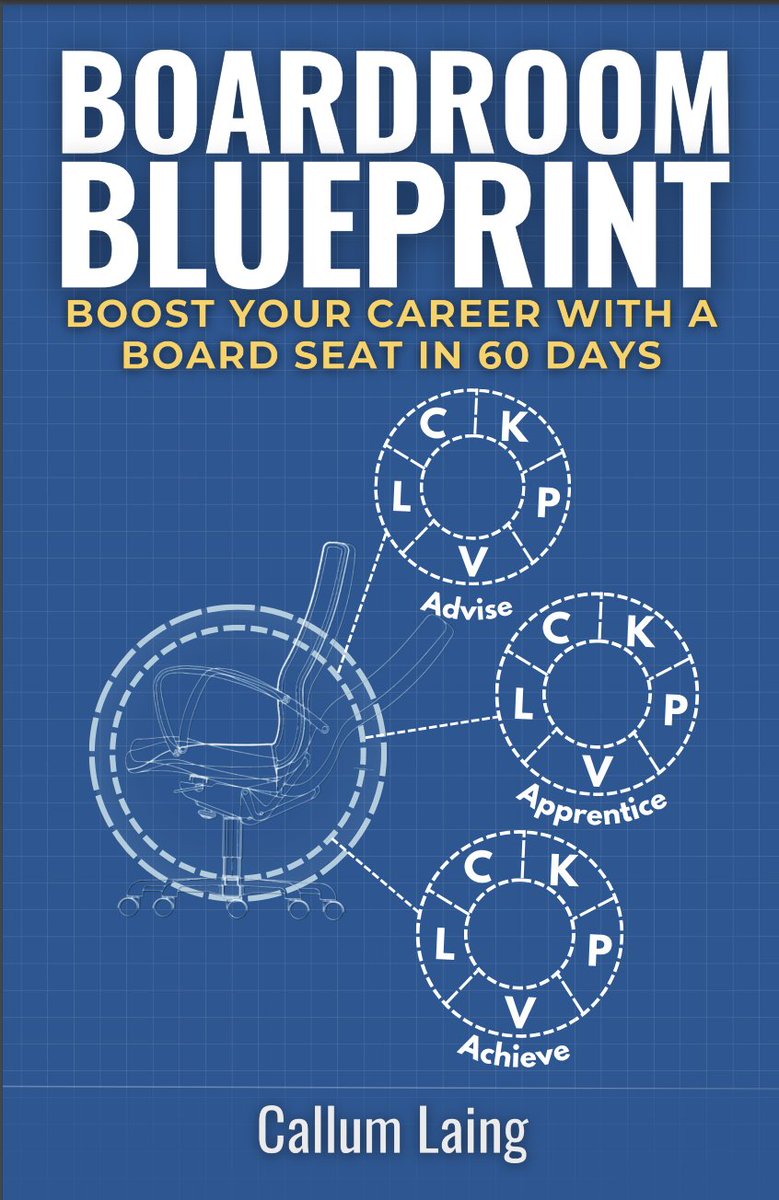 I am looking forward to getting my copy of "Boardroom Blueprint" (boardroom-blueprint.com) by @Callum Laing.