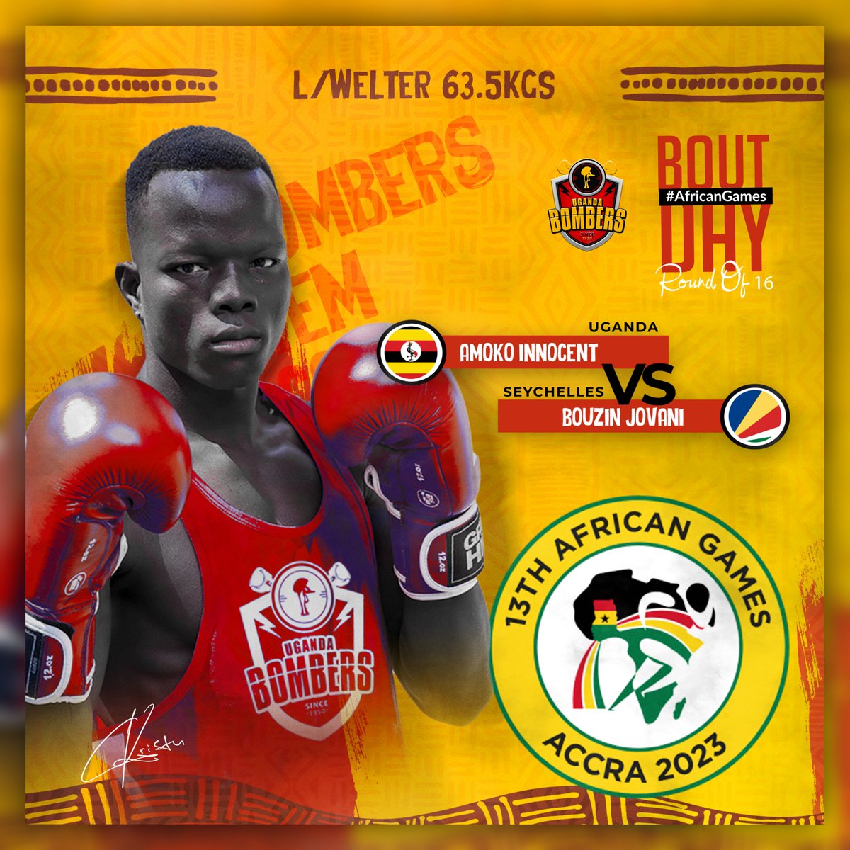📅 Dates & Time for these exclusive Bouts for Uganda Bombers will be communicated shortly!🇺🇬🥊 1/2 #AfricanGames #AfricanGames2023 #Accra2023