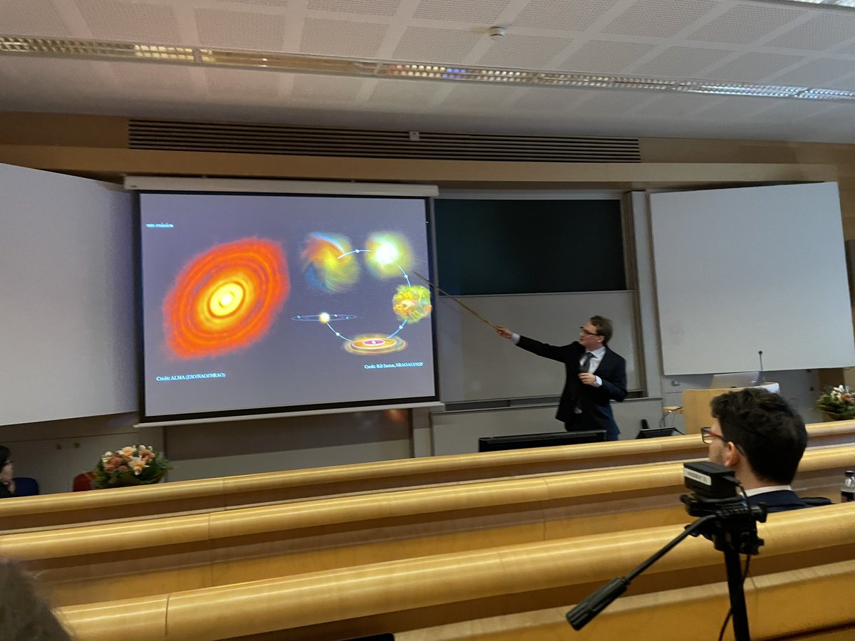 Today Johan Appelgren defends his PhD thesis titled ’Formation and Evolution of Protoplanetary Discs’.

The faculty oponent is Dr. Paula Pinilla and Johans thesis advisor is Prof. Anders Johansen (<a href="/AstroAndersJ/">Anders Johansen 🇺🇦🪨 🌏</a>).