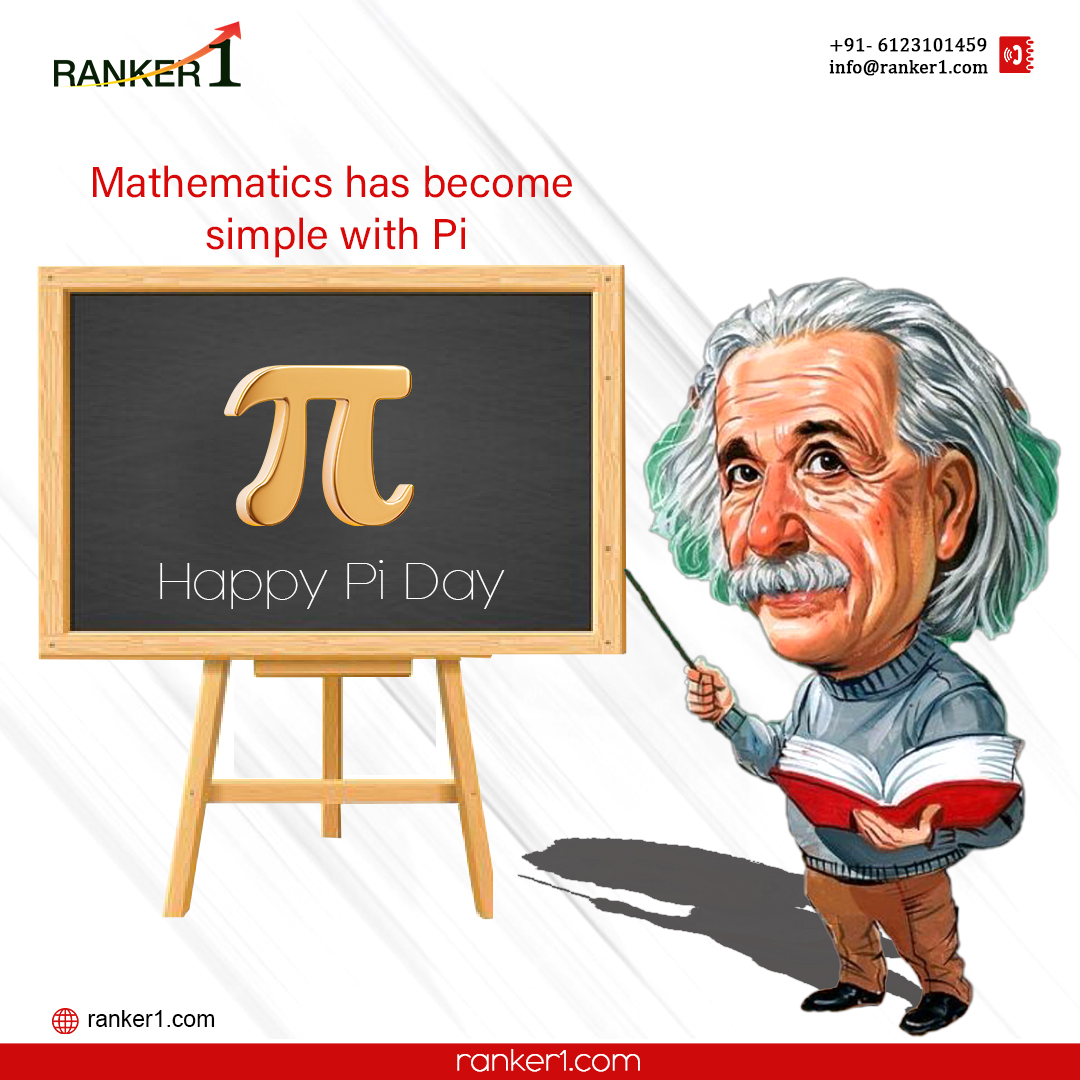 Ranker_One's tweet photo. Here’s to being irrational!  Happy Pi Day!!!

#Ranker1 #PiDay #HappyPiDay #AlbertEinstein #worldpiday #SEO #webdevelopment #Webdesign #webdesigner #India #Bharat #SearchEngineOptimization https://t.co/1Ajd9VNw0i