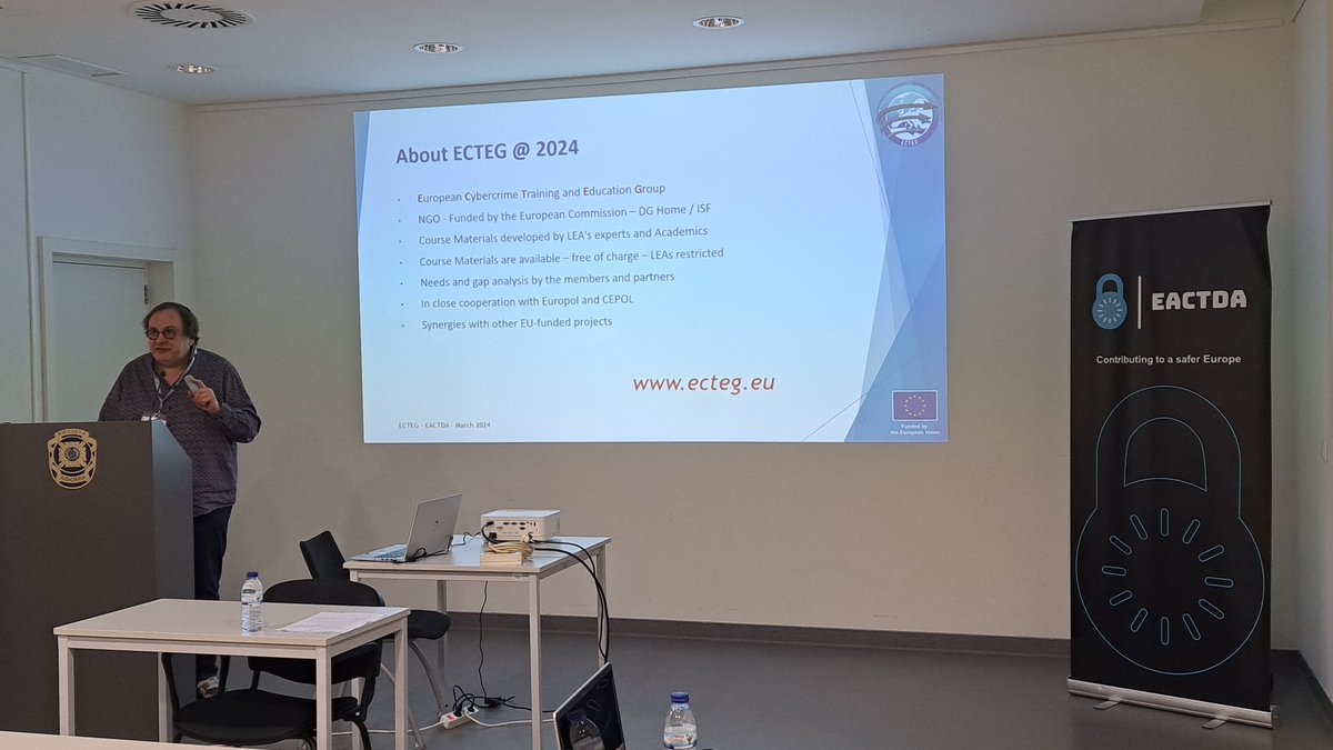 ecteg's tweet photo. 🫂Thanks to @EACTDA_Official, @PJudiciaria, @UCDCCI & all the #Tools4LEAs community for having us!
#ECTEG contributed to the sessions on dataset creation and maintenance 🔢
The end-user focus was key to get feedback & continue developing tools & materials for #securityEU https://t.co/vmVvt1eiFi