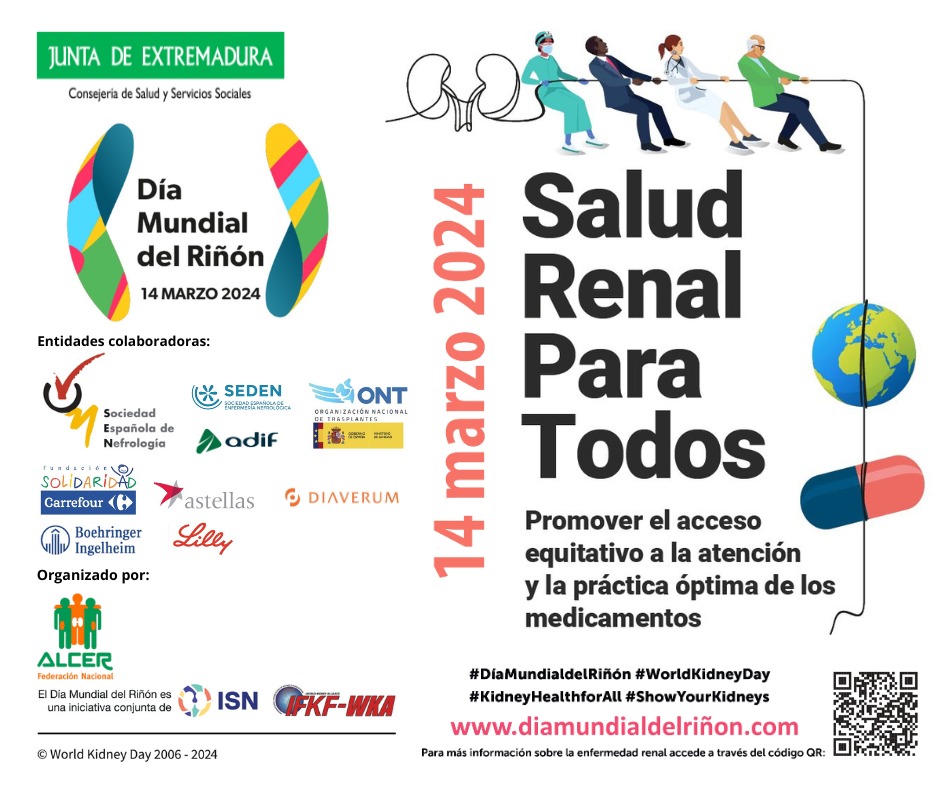 Hoy es el #DiaMundialdelRiñon. Recordamos la importancia de adoptar un enfoque proactivo hacia nuestra salud renal. Cuida tus riñones y crea conciencia sobre la prevención de las enfermedades renales!