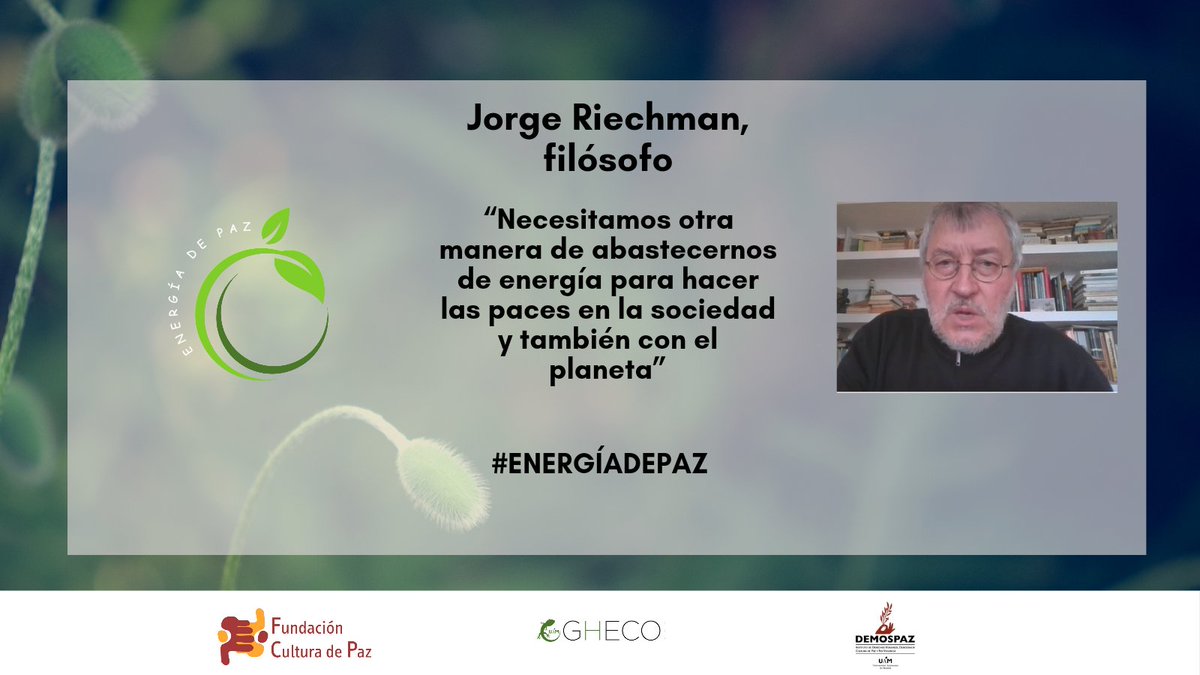 .@JorgeRiechmann denuncia que 'la violencia, y la bélica en particular, está vinculada con el sistema energético fosolista'. Por eso necesitamos #EnergíadePaz 📽️youtu.be/bYmrNQoqjxY?si…