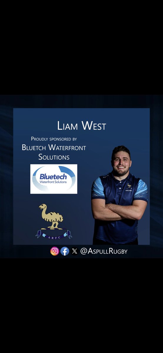 We caught up with Saturdays man of the match liam west who’s sponsored by bluetch waterfront solutions… asking him for a few words But unfortunately the microphone didn’t pick up his interview due to the amount of blue raspberry vape in the air 🏉